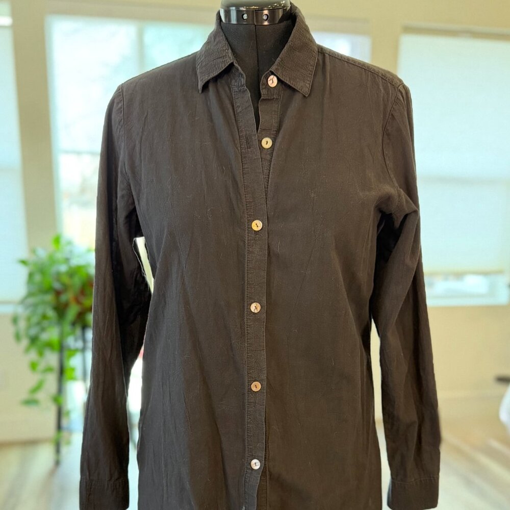 Tommy Bahama Black Swim Cover Up Shirt Large Boyfriend Fit Beach